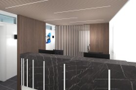 3D Visualisierungen Empfangsbereich einer kardiologischen Praxis